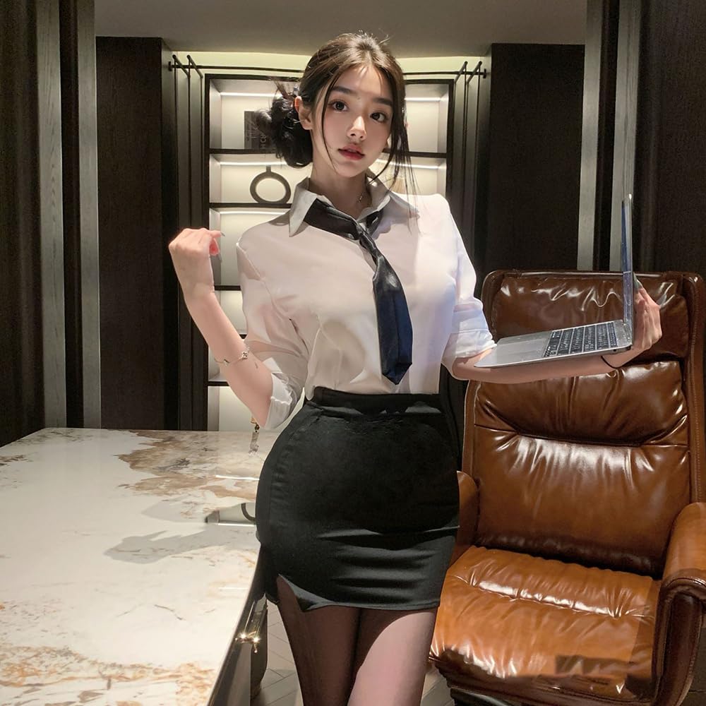 [LIKENNY] 秘書 OL 制服 5点セット セクシー コスプレ 女教師 先…