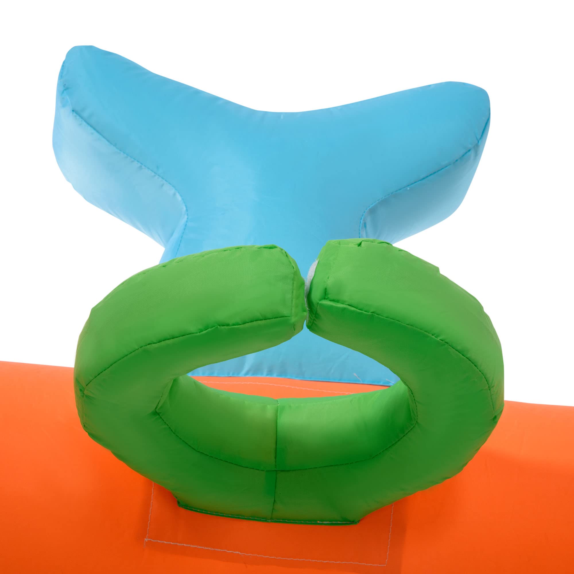 Outsunny Château Gonflable Structure Gonflable Aire de Jeux avec Pistolet à Eau Toboggan Trampoline piscines + 3-8 Ans avec gonfleur et Sac de Transport 420 x 370 x 230 cm - Multicolore