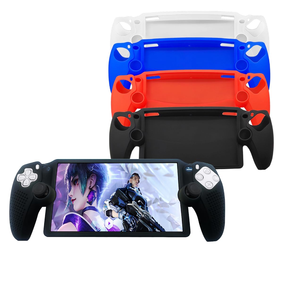 BeisDirect Funda protectora para consola Sony PlayStation Portal de juegos, funda de silicona protectora contra el polvo para accesorios PS Portal (negro)