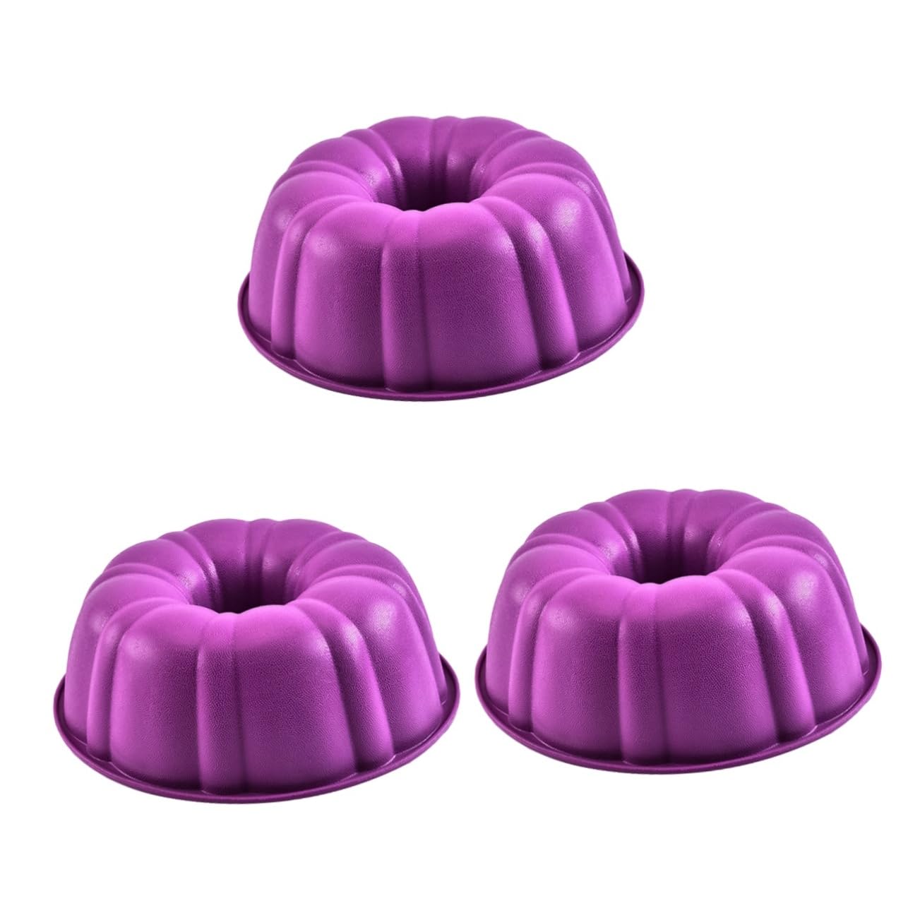 Cabilock 3piezas Molde De Silicona Para Pasteles Redondos De Antiadherente Para Tartas y Postres De Calabaza Color Aleatorio Para Hornear y Repostería