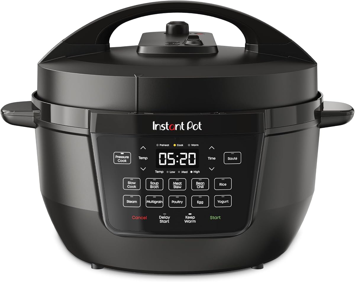 7.5QT RIO Wide, 7-in-1 Electric Multi-Cooker, Pressure Cooker, Slow Cook, Rice, Steamer, Sauté, Yogurt & Warmer, Wide Base, Large Searing Base, WhisperQuiet Steam Release