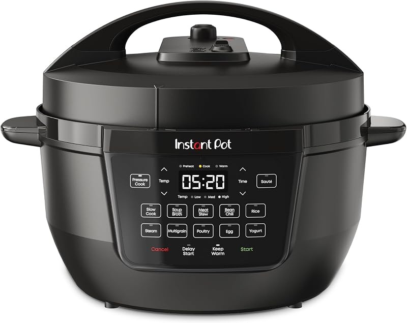 7.5QT RIO Wide, 7-in-1 Electric Multi-Cooker, Pressure Cooker, Slow Cook, Rice, Steamer, Sauté, Yogurt & Warmer, Wide Base, Large Searing Base, WhisperQuiet Steam Release