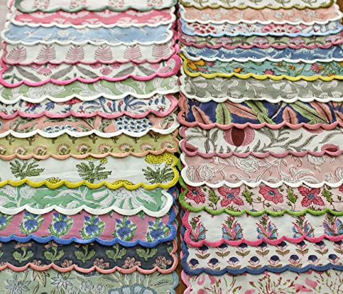 Ridhi Hand Block Print Mix Random 9" x 9" (Set