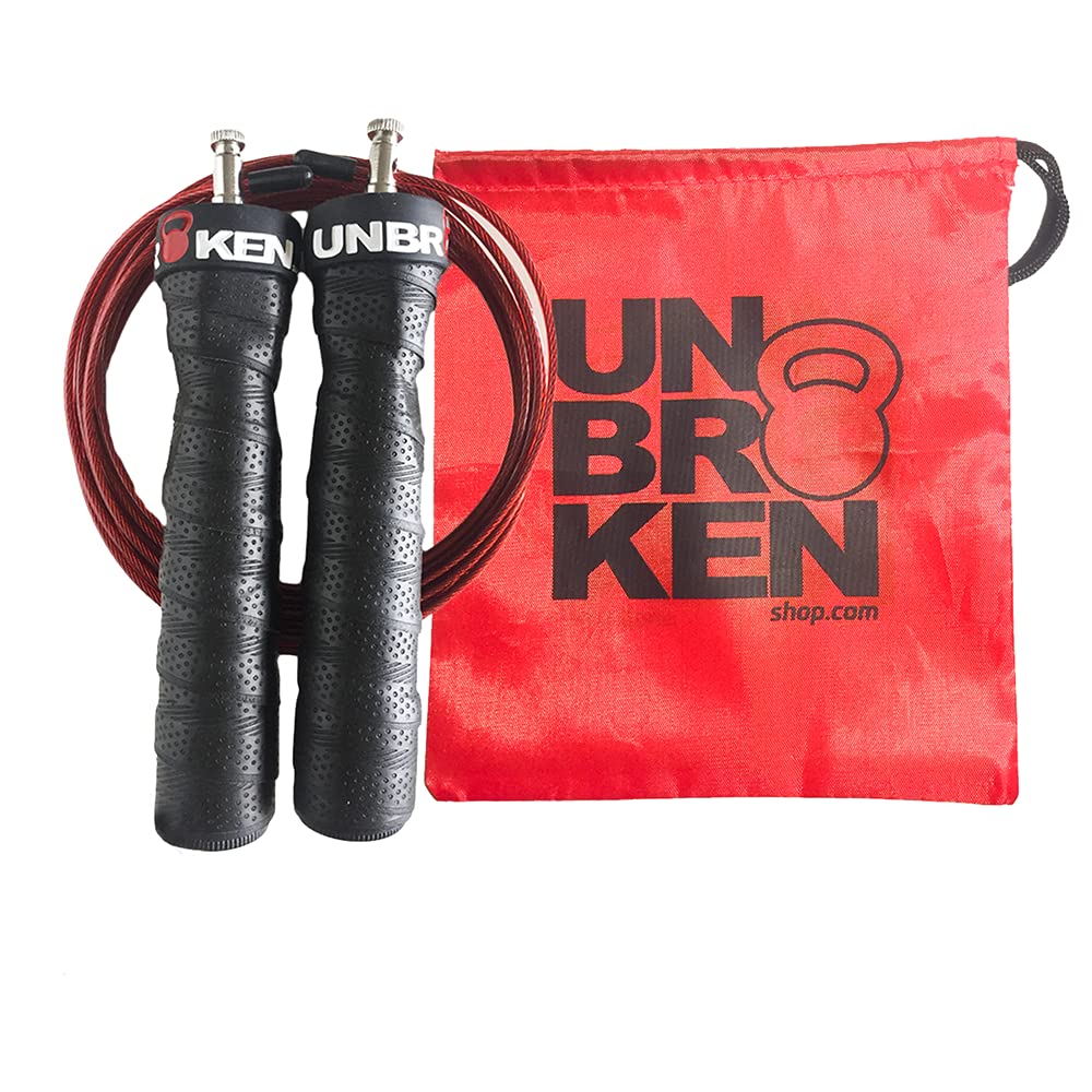 Unbrokenshop.com Cross Fitness Speed Jump Rope adjustable wire skipping exercise double under cardio boxing fitness compare RX