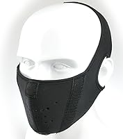 Vista 7 de ATAIRSOFT Disfraz de Halloween Cosplay BB Gun Evil Demon Monster Kabuki Samurai Hannya Oni Half Cover Airsoft y máscara de utilería