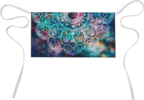 Delantales unisex impermeables para camarera, delantales de camarero, delantal de cintura, bistró, medio delantal con bolsillos para hombres y