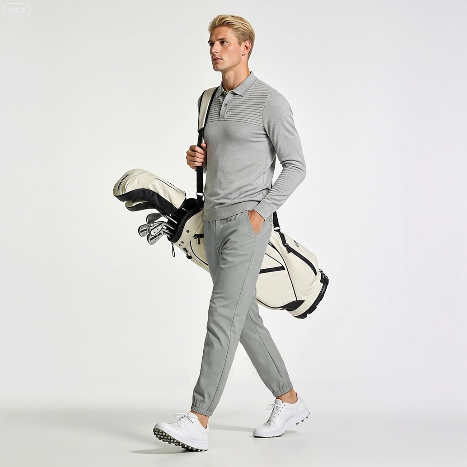 Men's 4-Way Stretch Slim Tapered Fit Golf Joggers -30" 28" 26" Inseam Nylon
