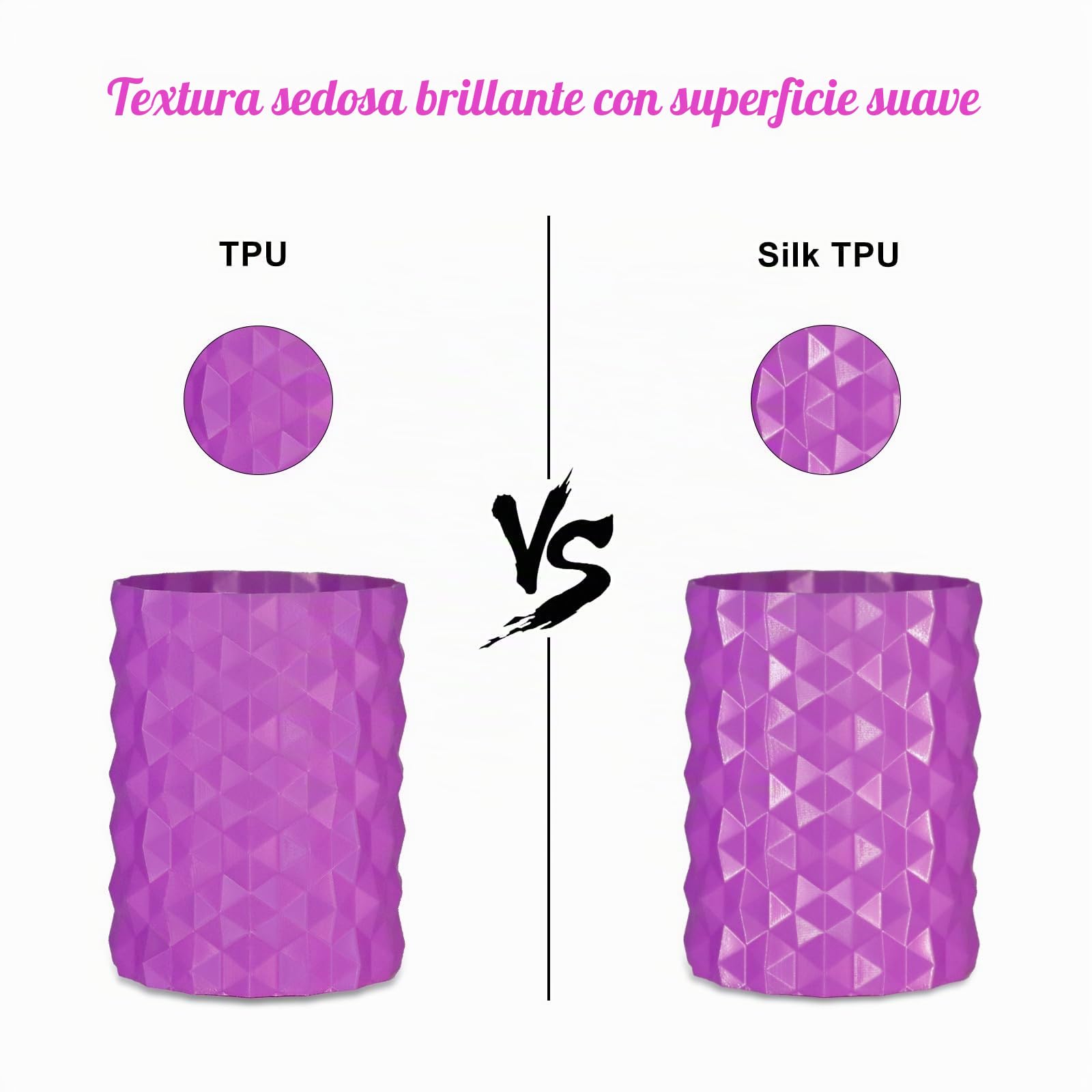 YOUSU Filamento de TPU de seda de 1.75 mm, filamento flexible de impresión 3D de TPU 95A, alta resistencia a la dureza, material adhesivo suave, elástico, 2.2 libras, seda TPU dorado, gris oscuro
