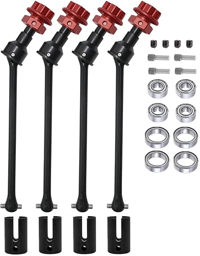 Actualizaciones del eje de transmisión para 1/10 de ancho (no para brazos de fábrica más cortos), 4 piezas de mejoras de eje de transmisión CVD