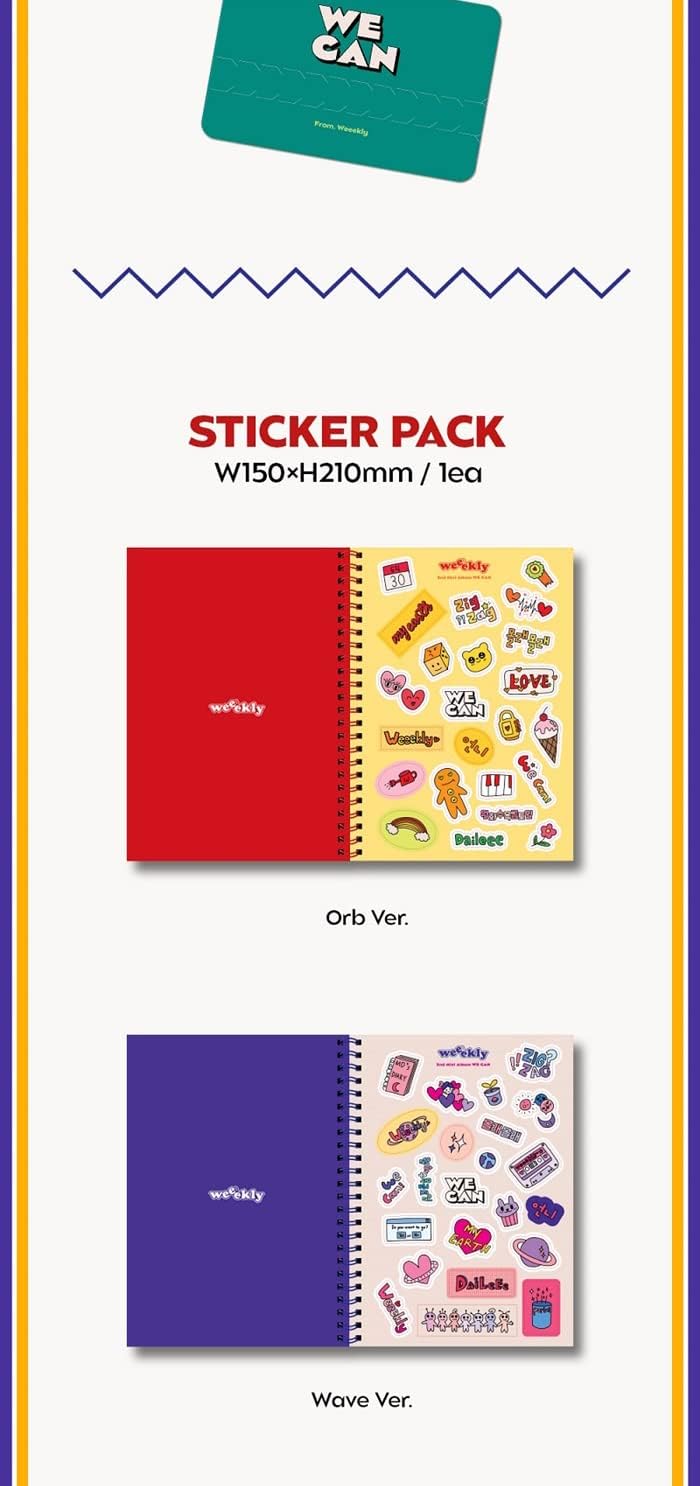 Weeekly We Can 2nd Mini Album 2 Version SET CD+92p Booklet+1p PhotoCard+1p Planet Card+1p Message Card+Sticker Pack+Tracking Sealed