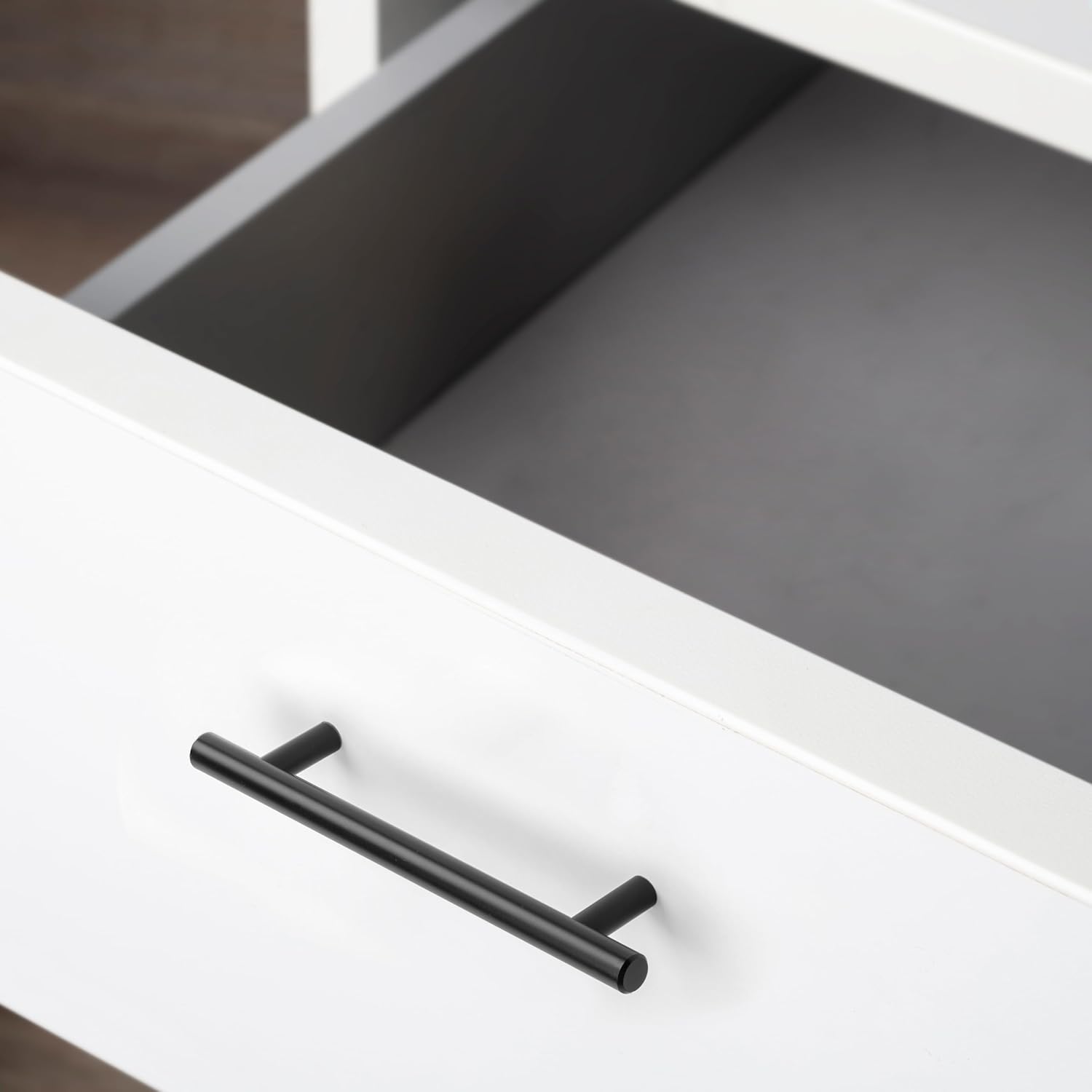 Emuca - Furniture Handle, L210mm, 160mm Interaxis, Steel, Black Painted