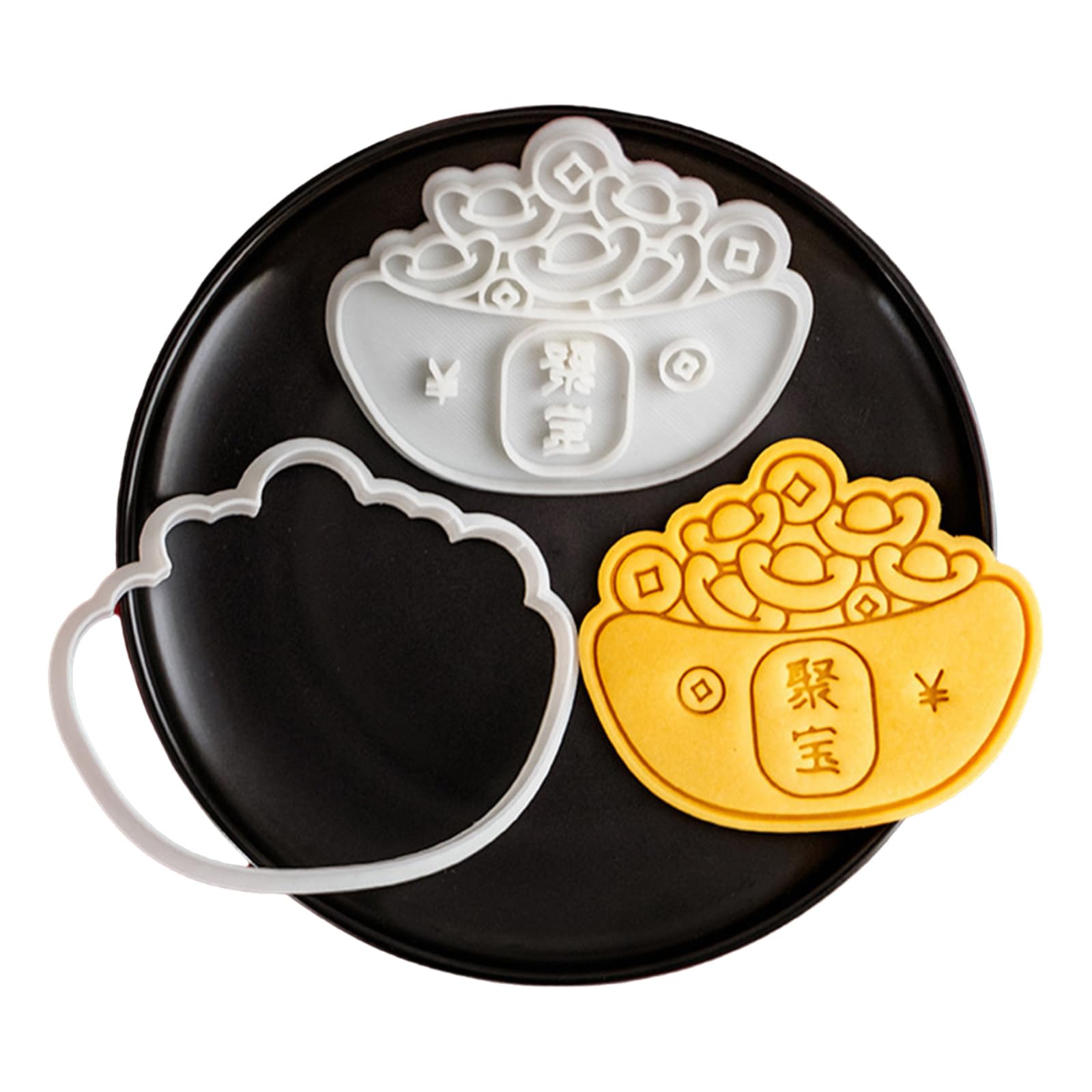 MICFENY New Year Fondant Cookie Stamp Snake Themed Biscuit Mould Baking Mold for Cake Sugarcraft Tool
