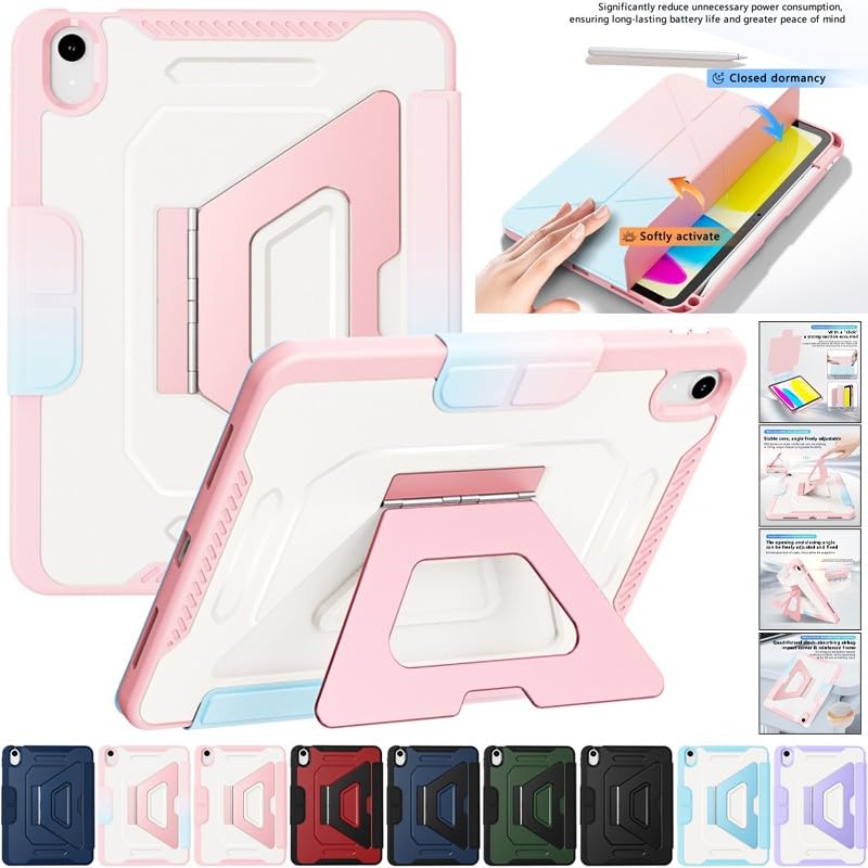 Étui silicone iPad 7 10.2 avec support métal antichoc et rabat - 2