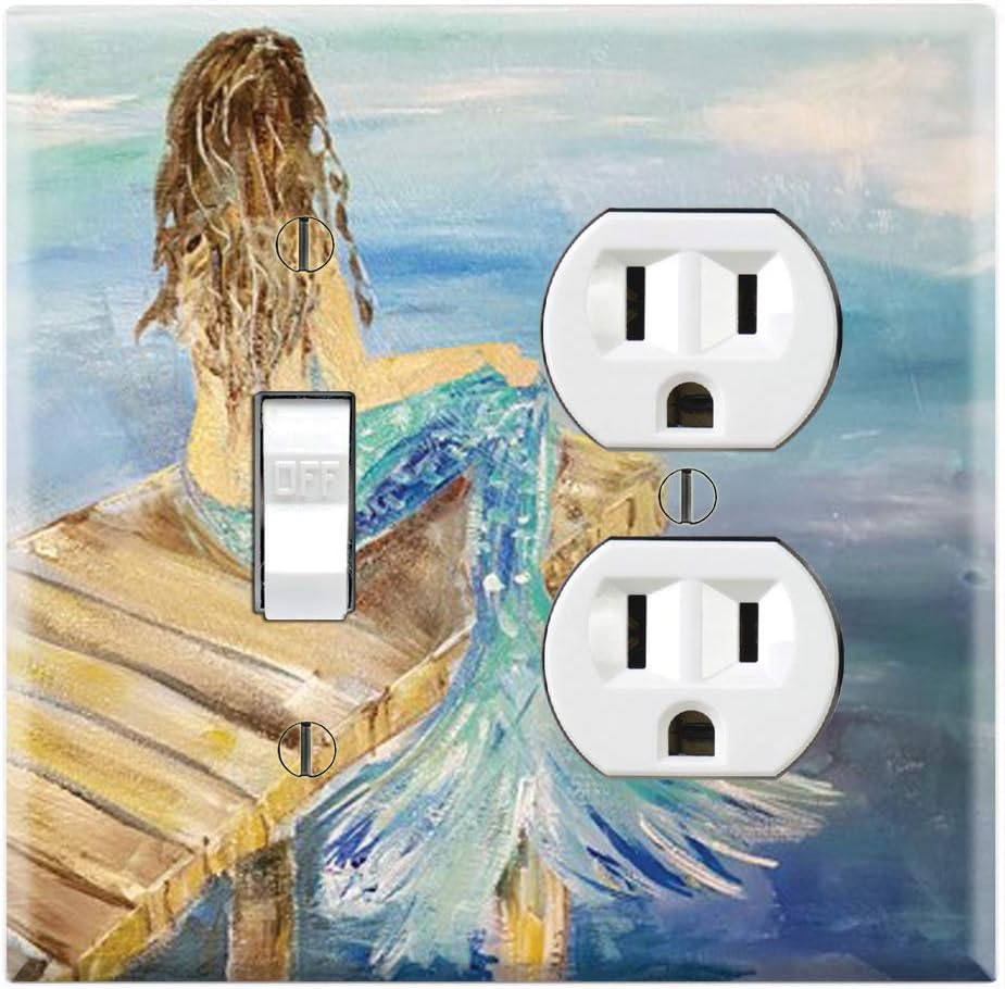 Graphics Wallplates - Enchanting Mermaid - Toggle Outlet Combo Wall Plate Cover