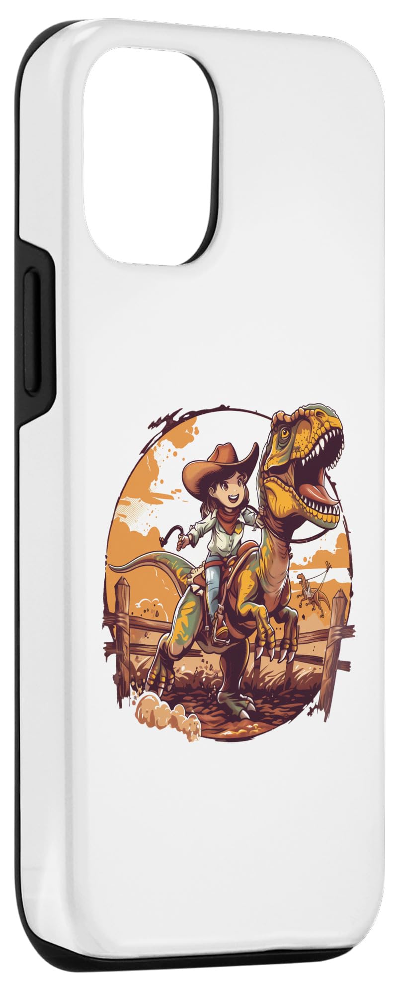 iPhone 13 Dino Cowgirl Girls' Dinosaur Rodeo Rider - Nursery Case - Image 3