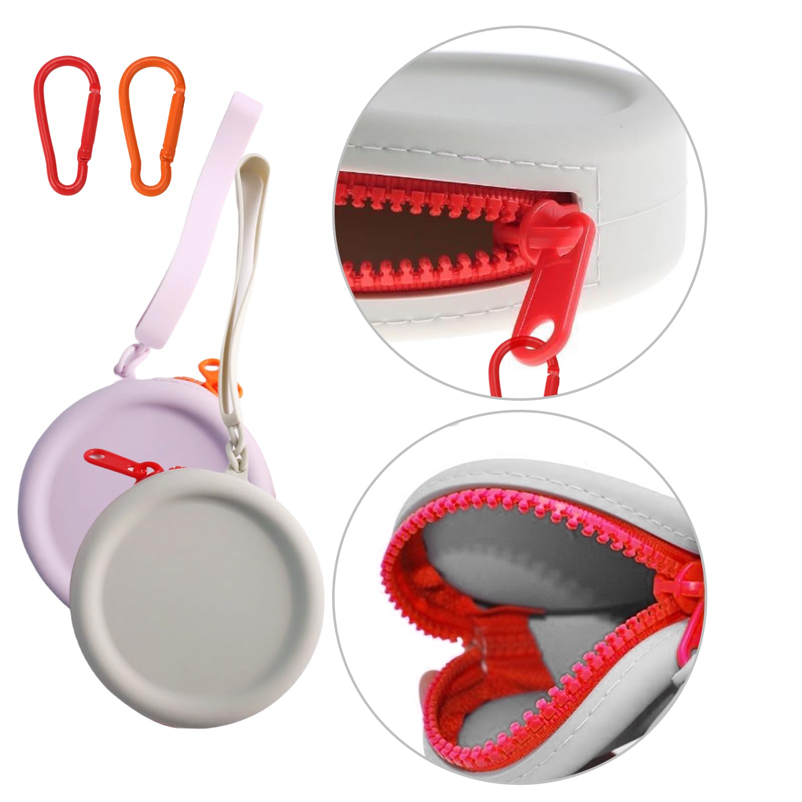 BMYUK Silicone Dog Treat Pouch Small Bag Pet Training Snack Pouch Perfect for Training & Walking Moisture-proof Zipper Design Easy to Clean - Image 3