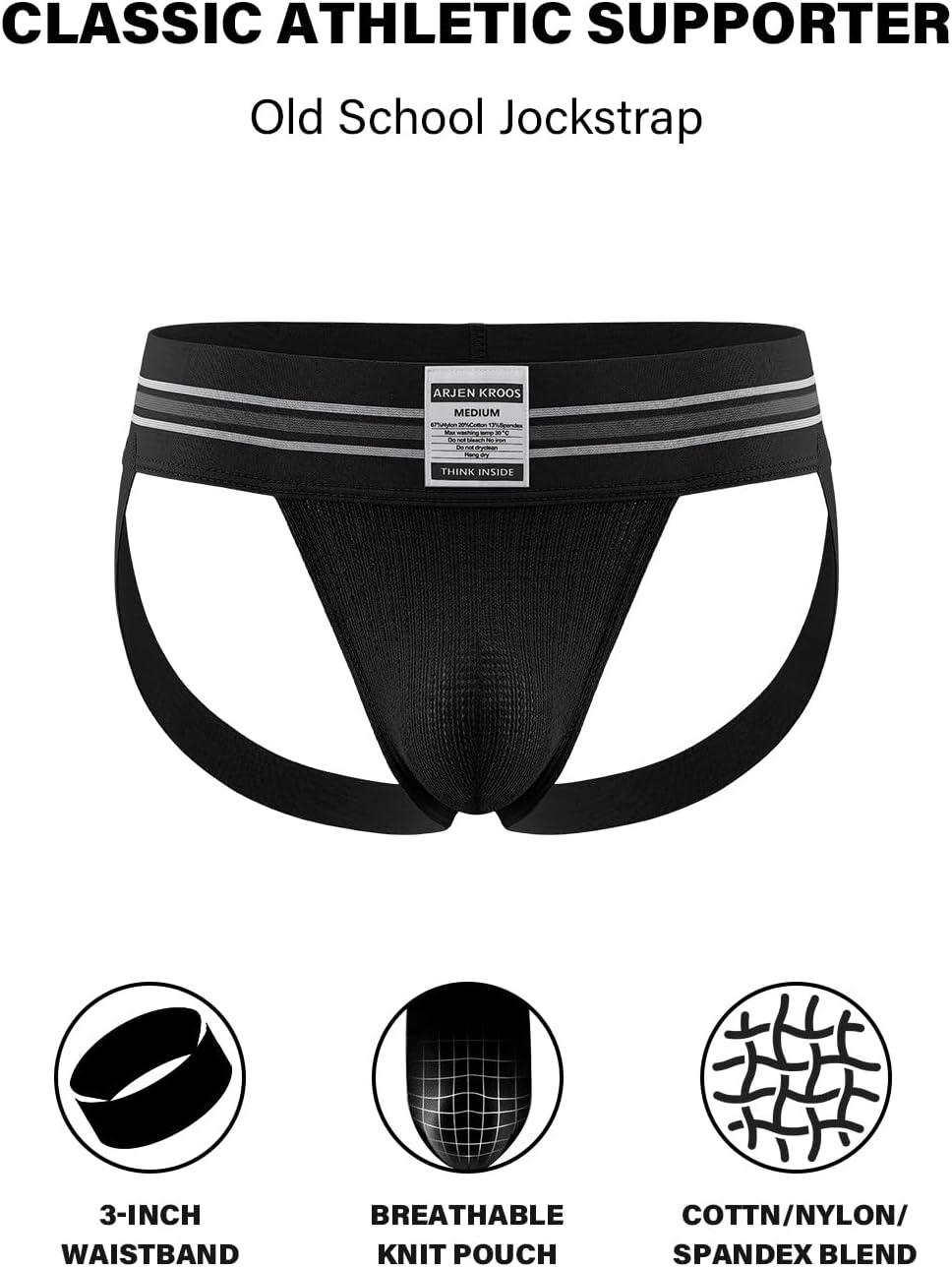 Arjen Kroos Athletic Supporter for Men Jock Straps Gym Underwear Sexy Jockstrap 6 Pack