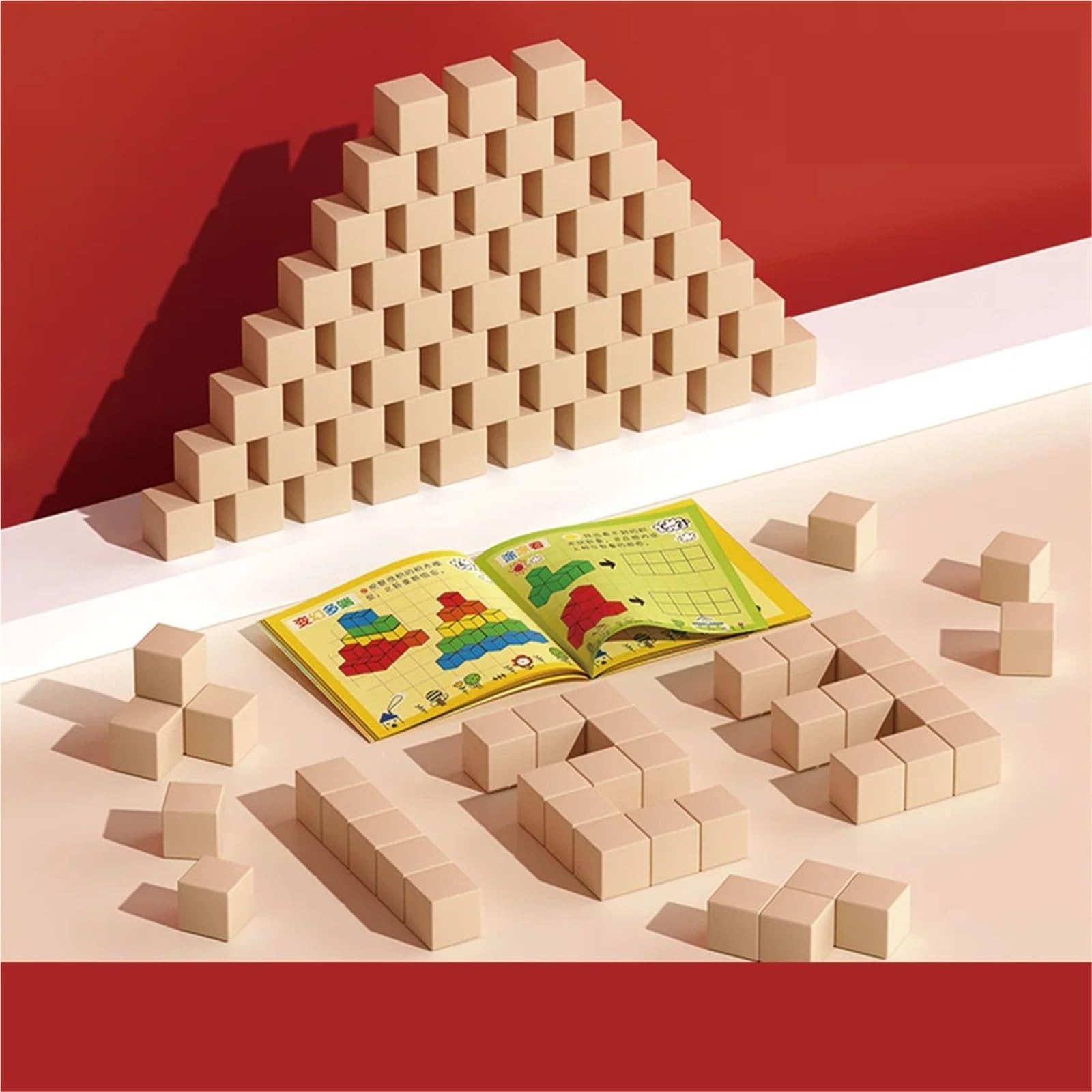200 cubos de madera 10 mm for construir modelos bricolaje, decoración del hogar, material artístico o piezas didácticas Para Manualidades