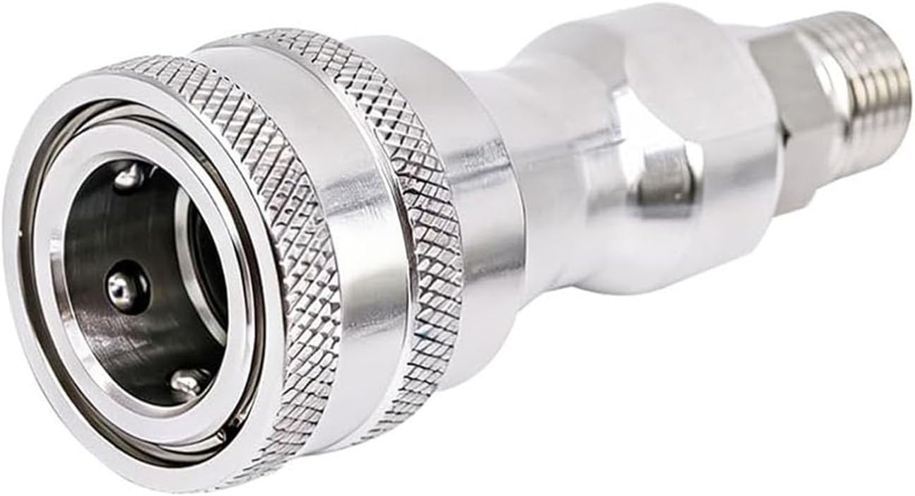 Fafeicy Hydraulic Quick Connect Adapter, 304 Stainless Steel Auto Shutoff