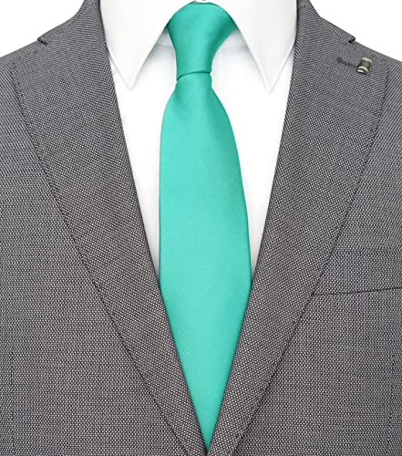 Image of Skinny Solid Ties for Men, 2.5 inch Slim Plain Neckties 4-Pack