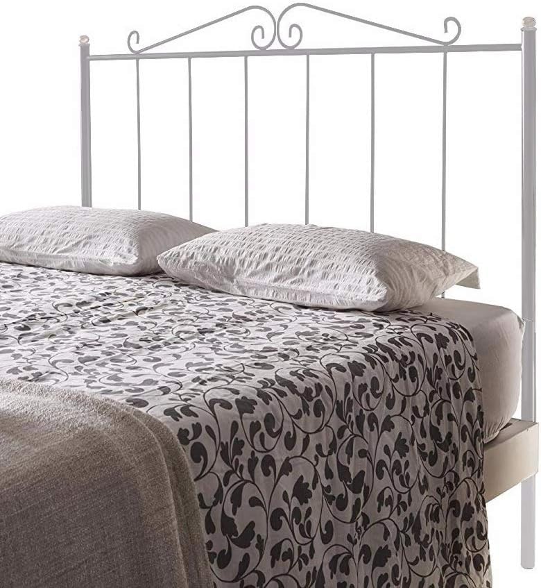 CAMA EXPRESS Cabecero de Forja 211, Cabezal, Color Blanco, Medida, Metal, Cama de 105 cm