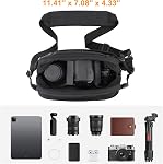 MOSISO Camera Bag for Photographers, Shoulder Photography Bag for DSLR/SLR/Mirrorless Cameras, Waterproof Padded Camera Case with Flap Pocket Compatible with Canon/Nikon/Sony/Fuji, Black