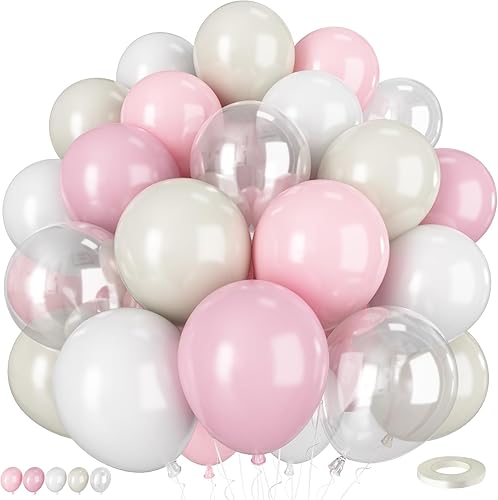 Miniatura 15 de Globos naranjas y azules, 50 globos bohemios de 12 pulgadas con globos de látex retro naranja mar, marfil, blanco, azul pastel, para niños y niñas