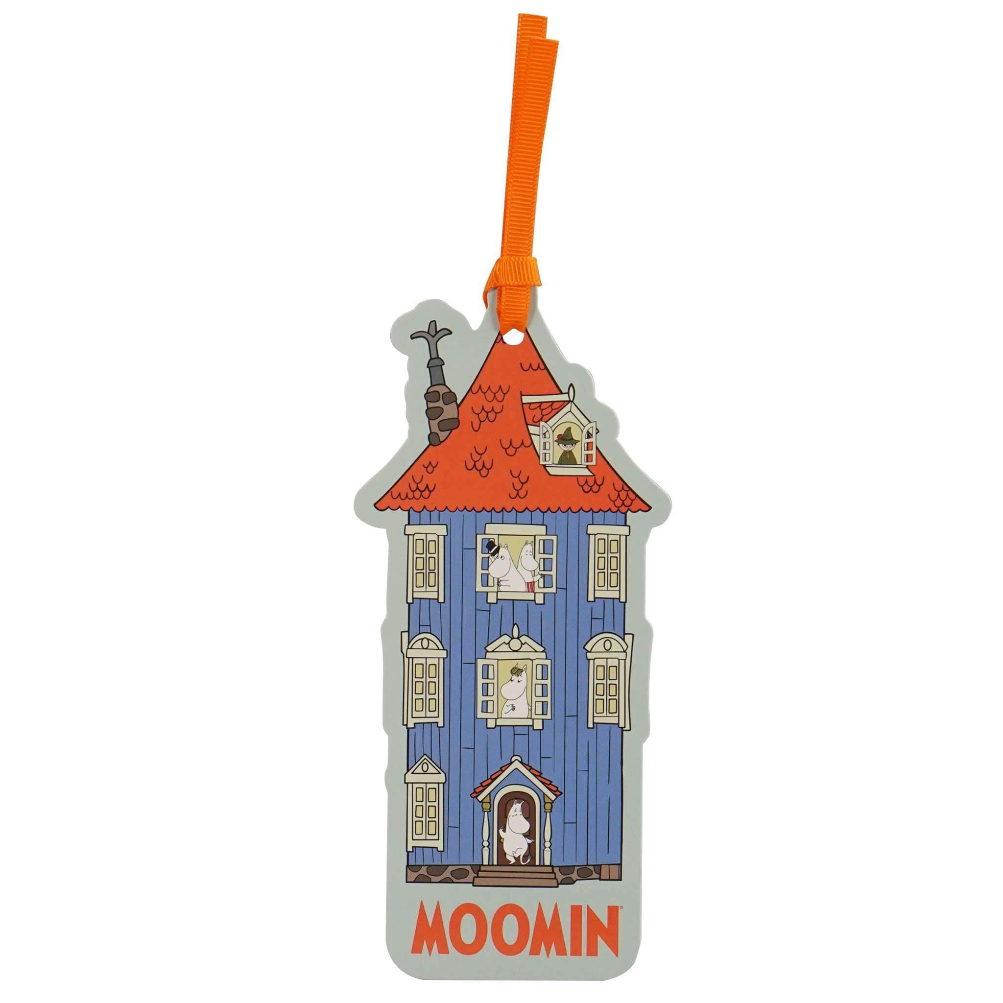 Half Moon Bay | Moomins | Moominhouse Shaped Bookmark | Blue & Red FSC Paper Page Keeper | Official Merchandise | Whimsical Birthday, Cozy Teacher or Summer Gift