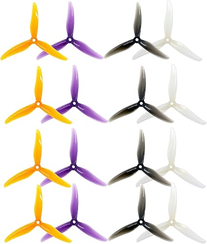 Gemfan 16 unids Better Grip Durable 5236 Hurricane FPV Hélice 5.2 "Tri-Blade Freestyle Props Compatible con 2207 2208 2306 Motor sin escobillas para