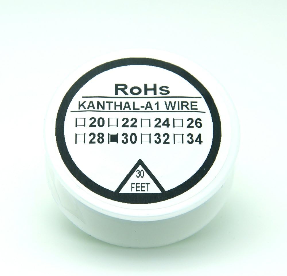 KANTHALResistance Wire 30ft (10m) Spool, 22-32G AWG (30G), Kanthal Material, for Heating Elements in Electric Appliances