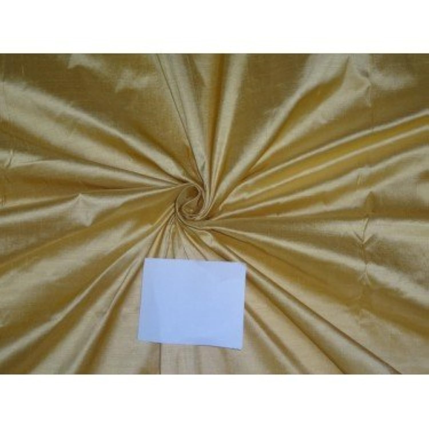 Soie Dupioni Or pur 137cm au mètre pour créations haute couture et robes d'exception