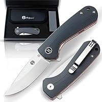 Vista 12 de Holtzman's Gorilla Survival Cuchillo plegable campesino con mango táctico G10, hoja de acero D2, juego de caja de regalo (negro) - Ideal para llevar