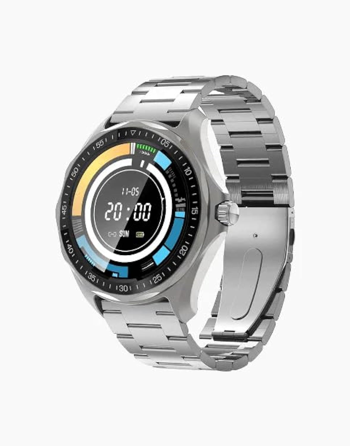 BlitzWolf BW-HL3 Smart Watch Full Touch Screen, Heart Rate Blood Pressure  Monitor Bluetooth Water Proof Sports Fitness Tracker for Men, Compatible  With Android \u0026 IOS - Silver-Silver Steel: Buy Online at Best