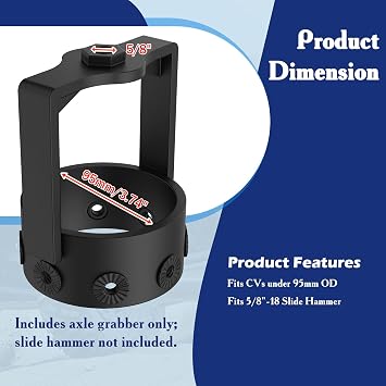 CV Axle Removal Tool for ATV/UTV, Fits Most CV Joints Under 95mm OD