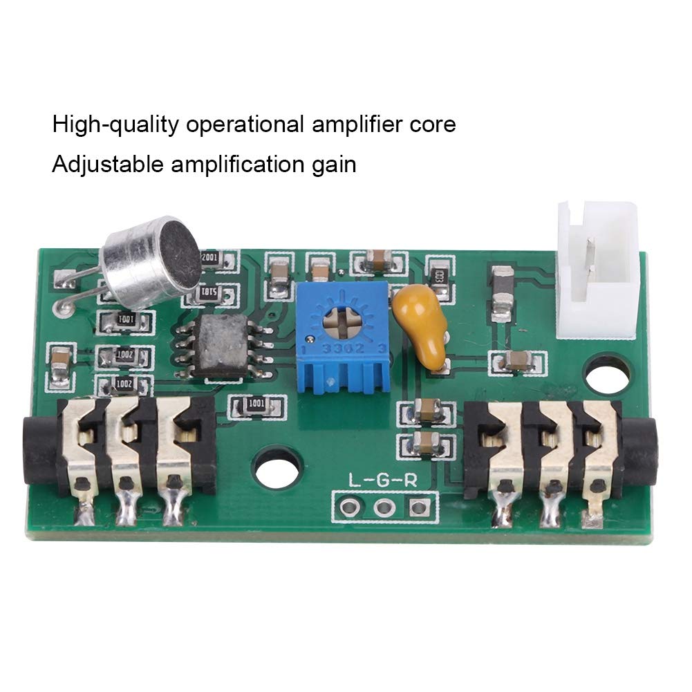 Scheda amplificatore per componenti elettronici moduli microfono Guadagno regolabile Suono Segnale audio Modulo amplificatore microfono Altoparlante audio DC 2,6-10V