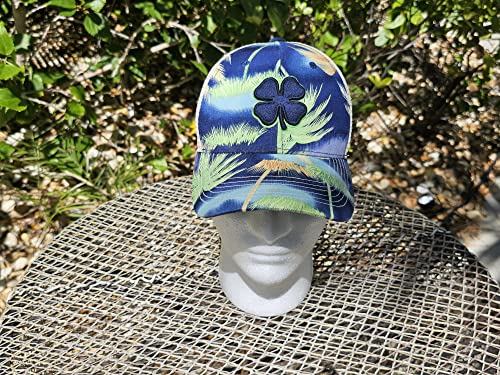 Black Clover Island Luck Hat - Tropi 2 - Navy/Lime/Khaki Mesh - Adjustable #TOP2