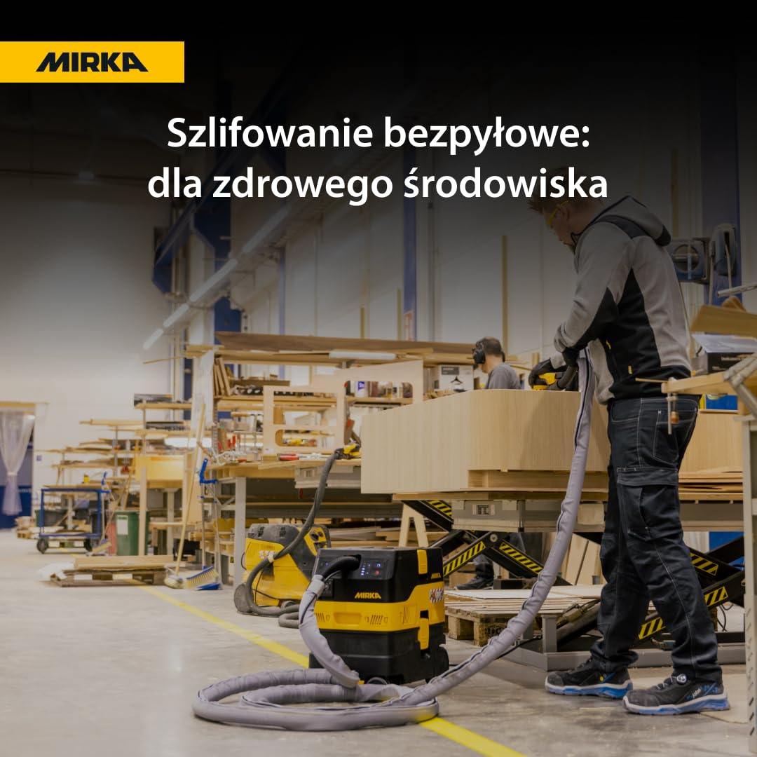 MIRKA DEXOS 1217 M AFC/odkurzacz przemysłowy klasa M/17 l, odkurzacz na mokro i sucho, automatyczne czyszczenie filtra, wąż 4 m i złączka