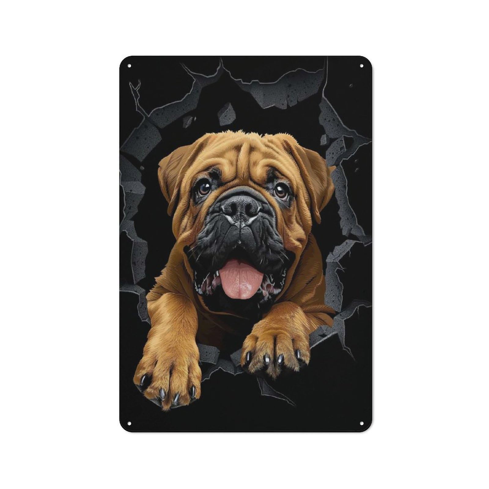 Junmoney Style-2 Bullmastiff(2) Tin Sign 30X20cm, Modern Vintage Creative Space Decor For Hobby Room, Office, Lounge Or Living Room