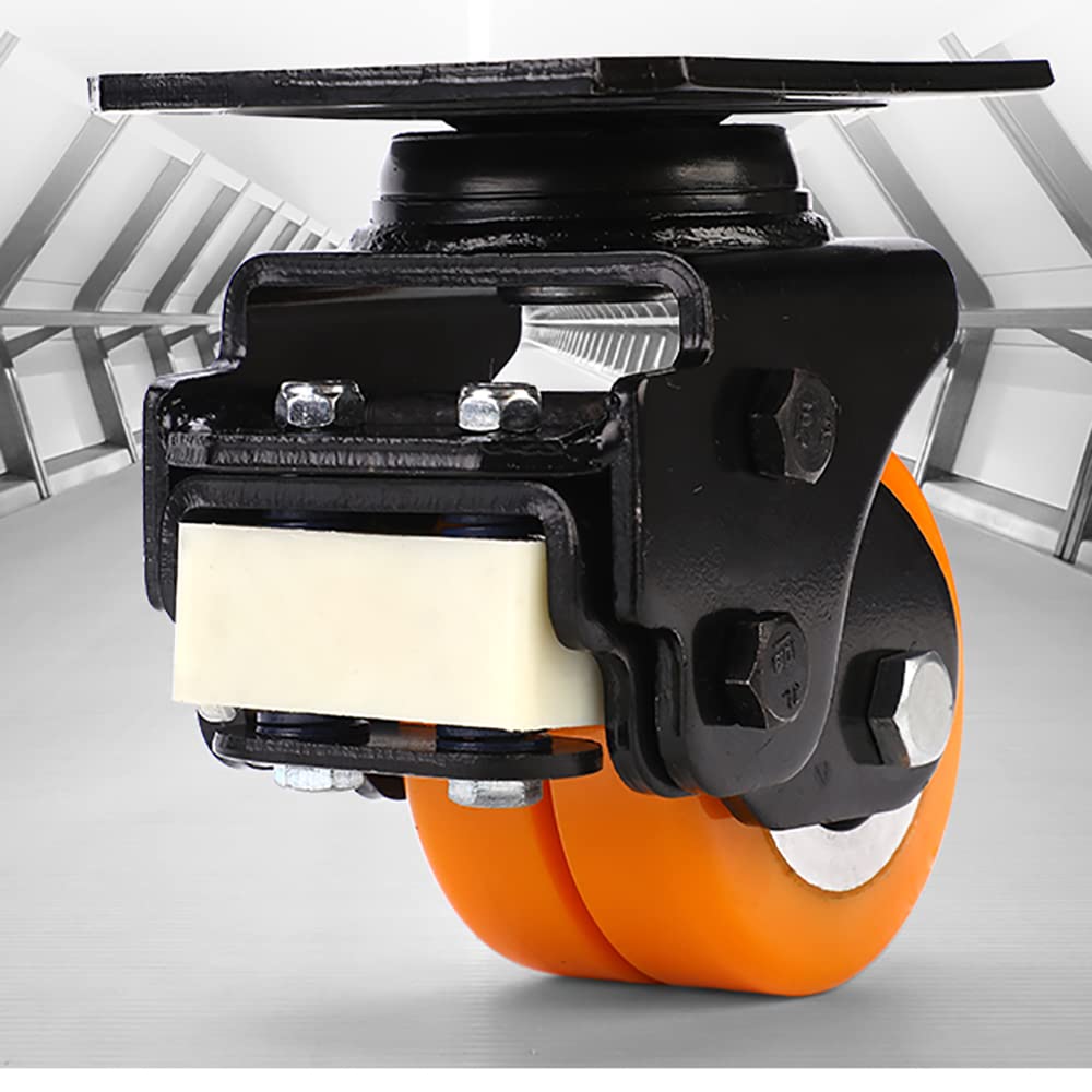 Toplionace Ruote Ammortizzanti Molla Ruota Universale AGV Porta Trolley Ruota Telescopica in Poliuretano Sospensione (2,0 Pollici)