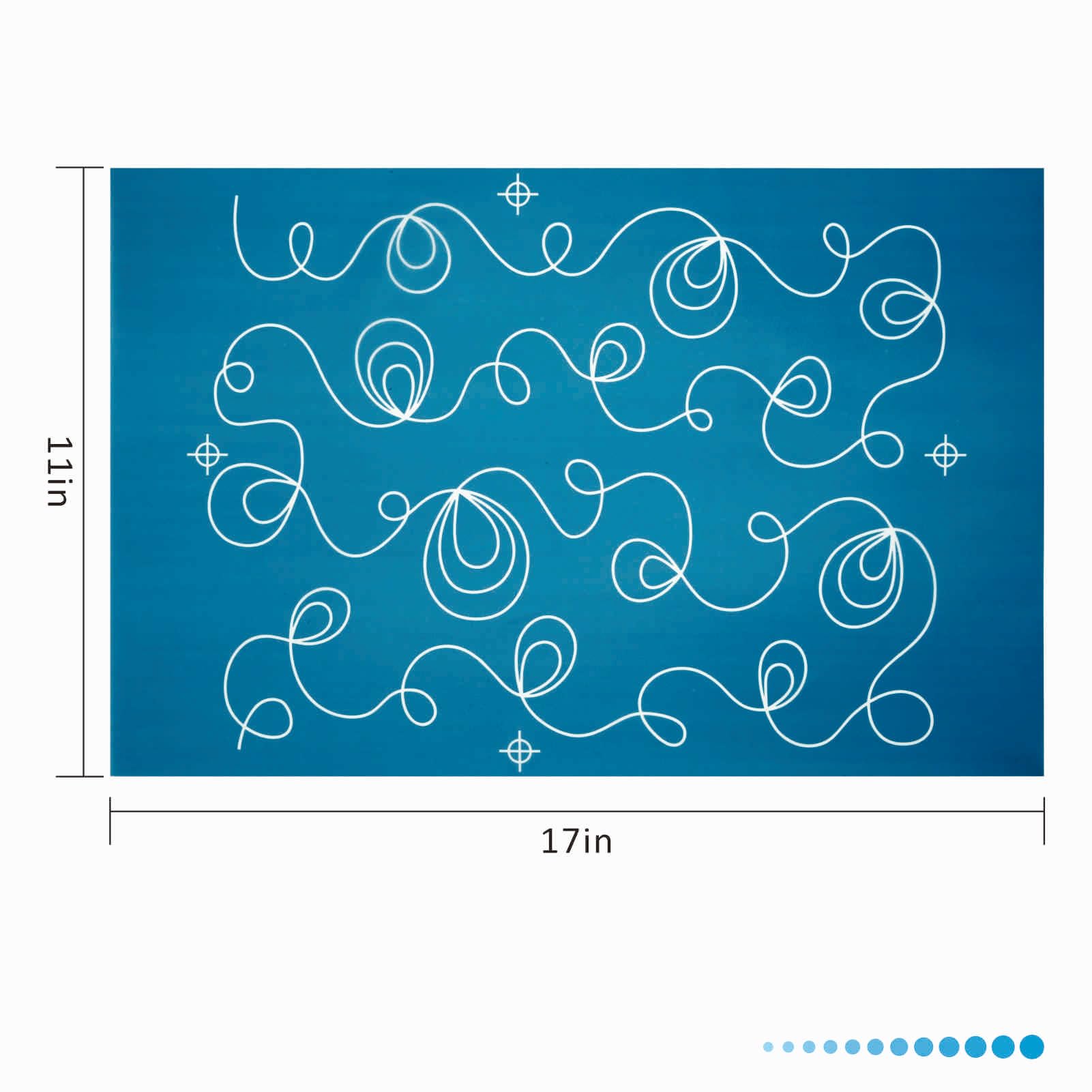 Large Reusable Line Stencil for Chalk Roller – Shell Whorls - Edge to Edge Stencil,Continuous Line Template for Free Motion Quilting,Domestic Machine Quilting,Hand Quilting,Long-Arm Quilting(88017)