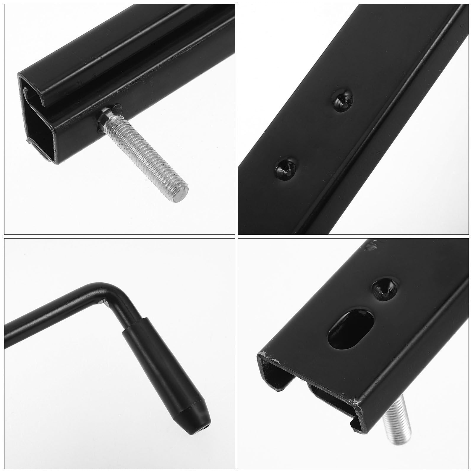 Rieles Deslizantes para Asiento de Kart con Bloqueo y Manija, Hierro Negro