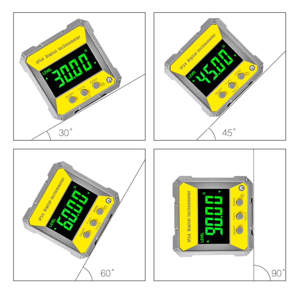 Inclinomètre Digital Portable Avec Aimant - Rapporteur, Niveau Magnétique, Affichage LCD Pour Bricolage, Bois, Construction