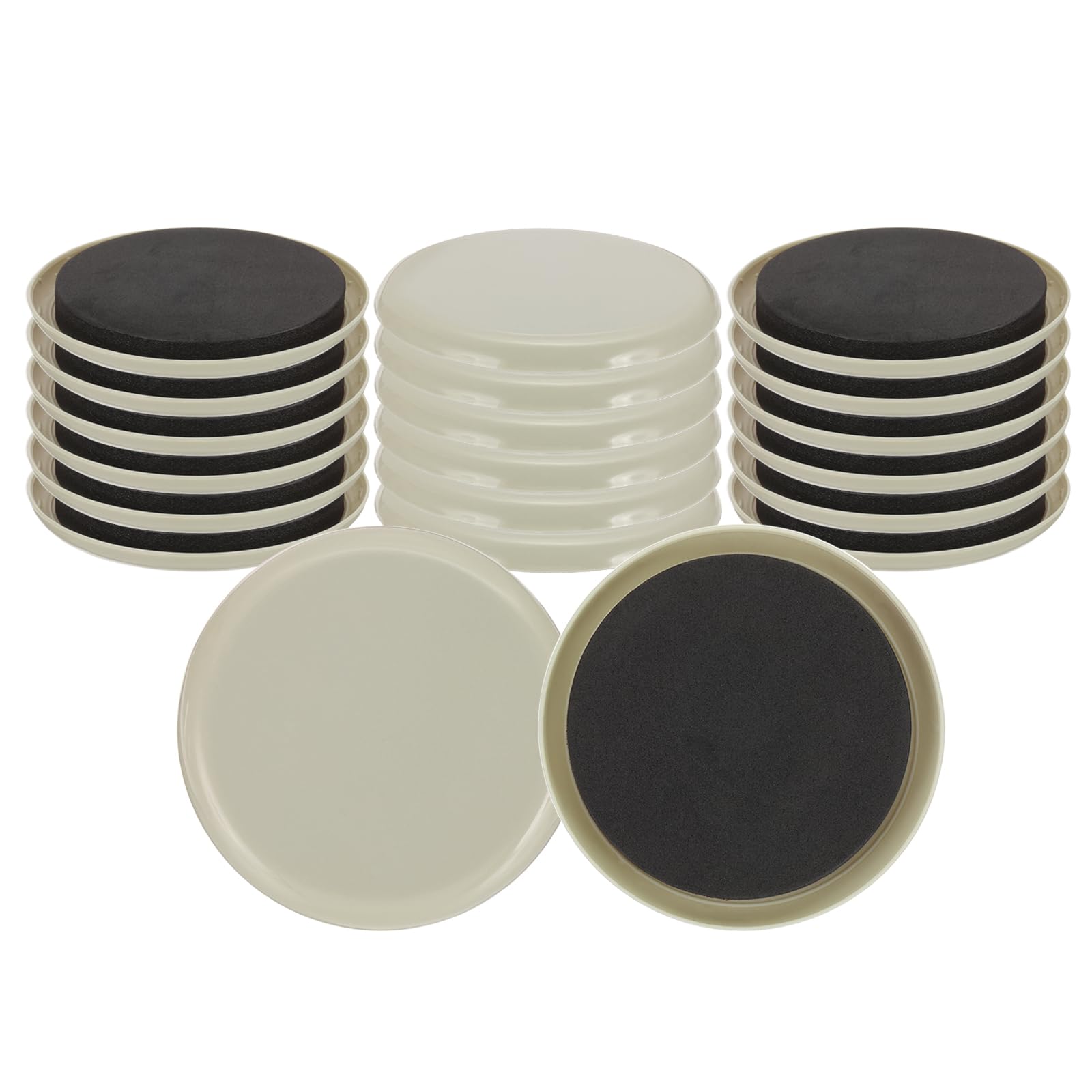PATIKIL 3.5'' Furniture Sliders,20 Pcs Round Reusable Moving Furniture Sliders Pads Protectors for Carpet Heavy Furnishing Mover Floor Protectors Surface Protection Sofa