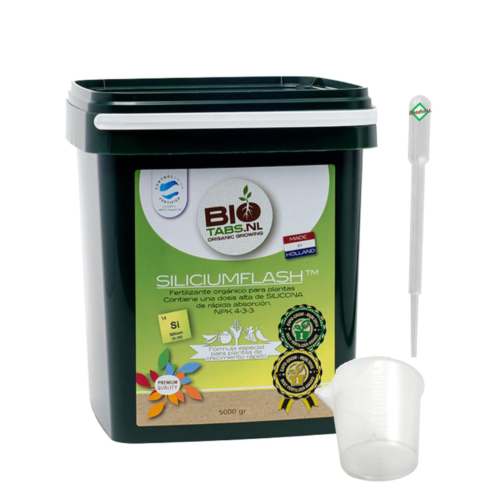 Weedness BioTabs Silicium Flash 9000 ml (4,5 Kg) - Naturdünger Grow Flüssig Bio Orchideen Bonsai Organische