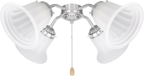 Miniatura 3 de Aspen Creative 23033-4A Pantalla de cristal para ventilador de techo con forma de campana esmerilada de transición. 2-18 pulgadas. Tamaño 5-12