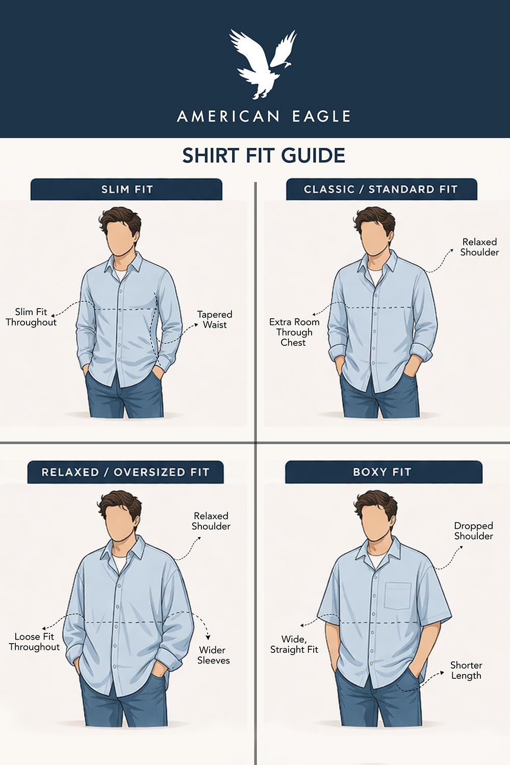 American Eagle Koszula męska w kratkę Regular Fit