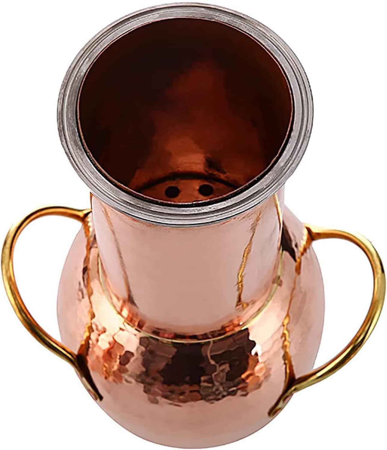 Kit de alambique de cobre de 2 litros, juego de destilación de hidrosol, cabeza de cebolla, condensador de vientre, termómetro extraíble Celsius Fahrenheit