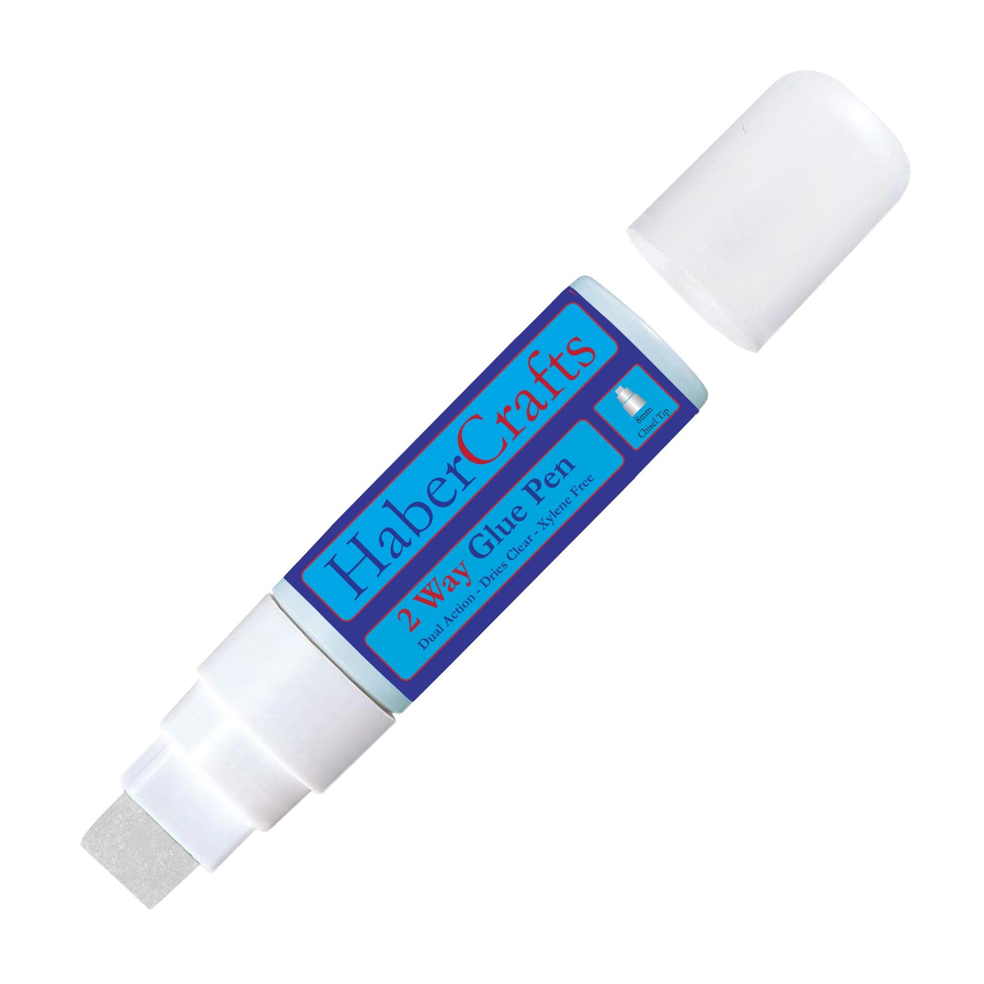 2 Way Glue Pen Permanent & Temporary Adhesive Memory System Dual Action Clear Dry Two Way Glue for Crafts Card Making Scrapbooking Balloons Glitter Embellishment (8mm Chisel Tip - 3 Pens)