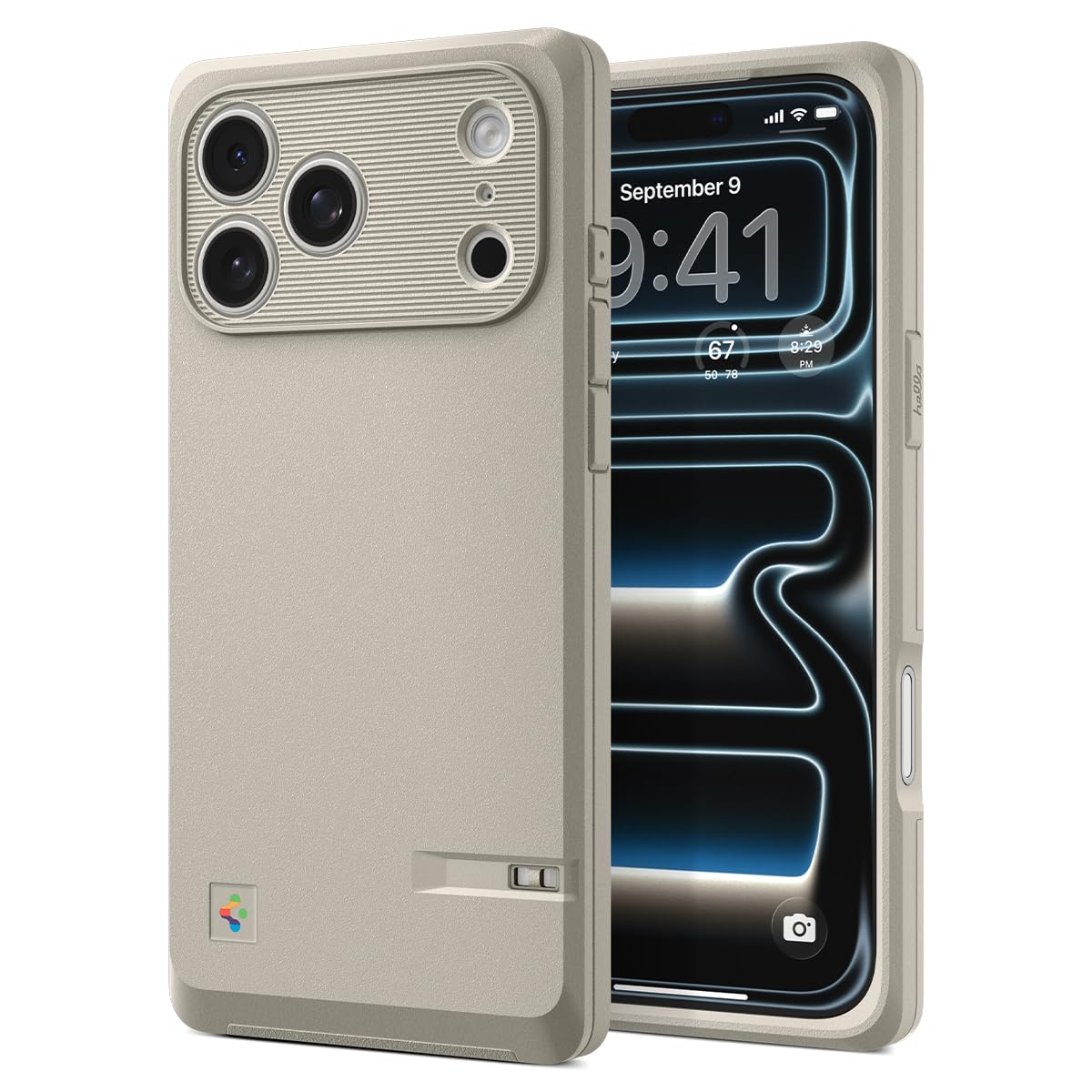 Spigen Classic LS MagFit Case for iPhone 17/18 Pro, Beige - Image 1