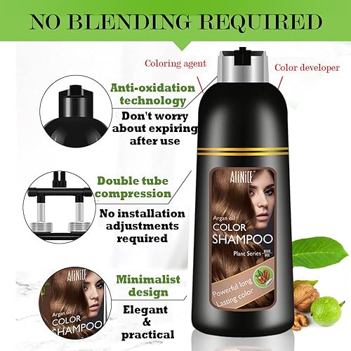 Miniatura 7 de Champú de color para cabello gris - Champú de color enriquecido Fórmula de tinte para el cabello - Champú y acondicionador de tinte para el cabello